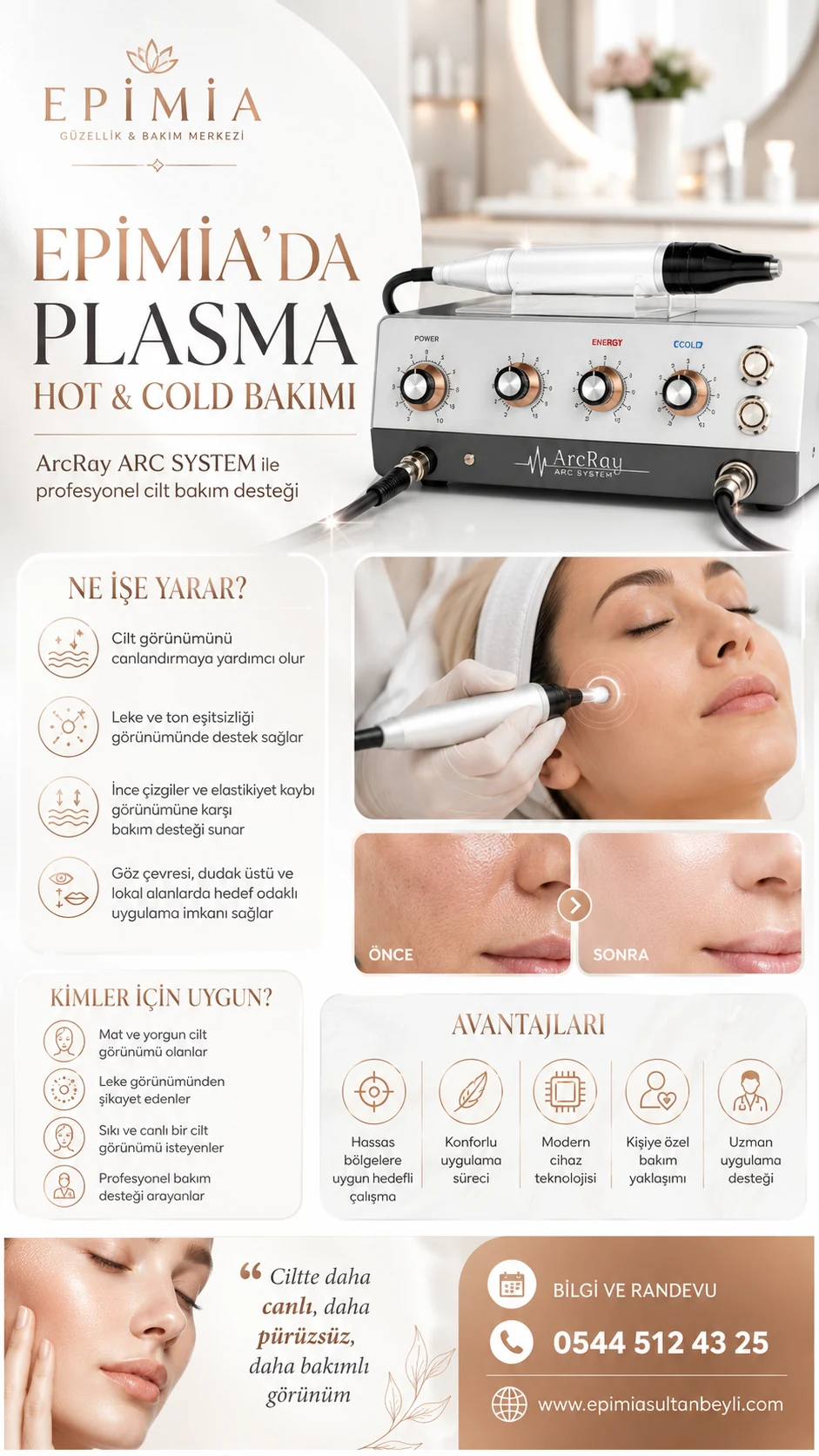Epimia Sultanbeyli Plasma Hot & Cold cilt bakımı hizmeti
